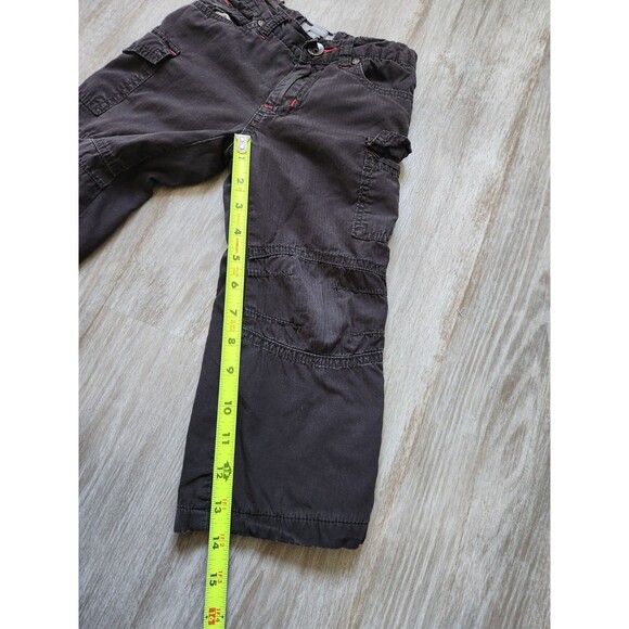 Pumpkin Patch Toddler Cargo Pants 2T Gray Elastic Waist Fleece Lined Adjustable - Picture 9 of 11